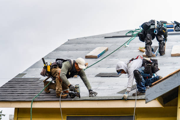 Professional Flat Roof Repair technician working in Luebbering, MO
